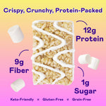 Gluten-free protein bars, 8-count, marshmallow flavor, high protein, low carb, keto friendly