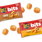 RITZ Bits Peanut Butter and Cheese Sandwich Crackers Variety Pack, 20 Snack Packs