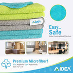 50-Piece AIDEA Microfiber Cleaning Cloths for Cars, Kitchen, Windows, and More