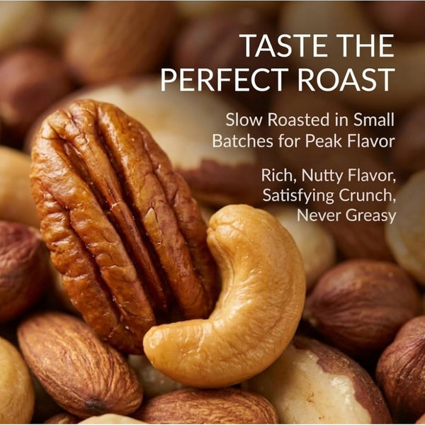 Jaybee's unsalted mixed nuts, 32 oz, roasted deluxe nut mix