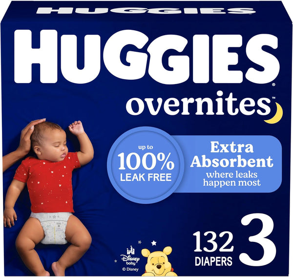 Huggies Overnites Size 5 Overnight Diapers, 50 Ct, 27+ lbs, Disney Designs