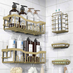 EUDELE Adhesive Shower Caddy, 5 Pack Rustproof Stainless Steel Bath Organizers With Large Capacity, No Drilling Shelves for Bathroom Storage & Home Decor