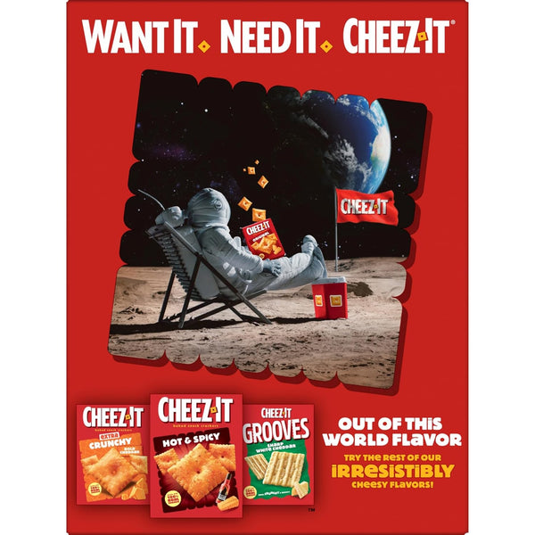 Cheez-It Cheese Crackers, Baked Snack Crackers, Family Size, 21oz Box