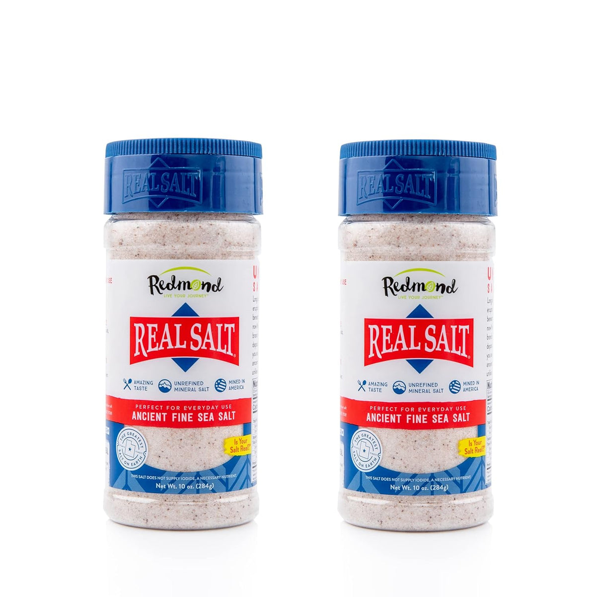 Redmond Real Sea Salt - Natural Unrefined Gluten Free Fine, 10 Ounce S ...