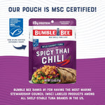 Bumble Bee Spicy Thai Chili Seasoned Tuna Pouch - Wild Caught, Ready to Eat, 15g Protein per Serving, 2.5 oz Packet (Pack of 12)