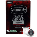 Community Coffee Dark & Bold Espresso Roast 24 Count Coffee Pods for Keurig 2.0 Brewers