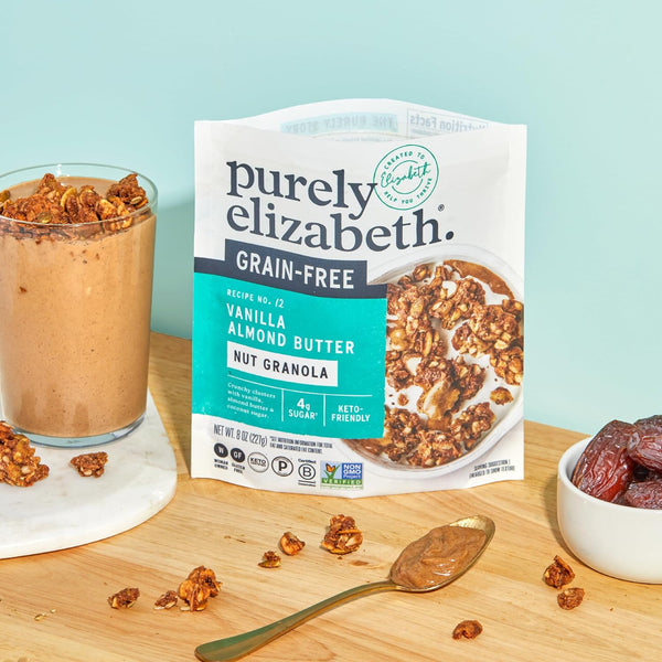 Purely Elizabeth Vanilla Almond Butter Keto Granola with MCT Oil 3 Ct 8oz Bags