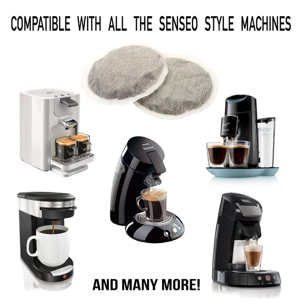 Italian Coffee Pads for Senseo Machines, 3 Flavors Mix, 54 Pads