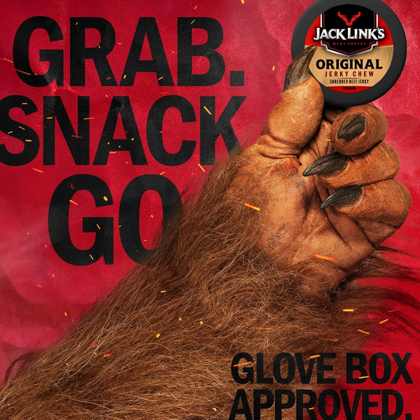 Jack Link's Original Beef Jerky Chew, 36 Pack, 0.32 oz Tins, Ready to Eat Protein Snacks