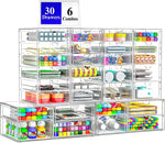 Acrylic Makeup Organizer with 13 Drawers for Storage and Organization