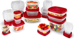 Rubbermaid 60-Piece Food Storage Containers, Microwave and Dishwasher Safe, Red Color, Ideal for Meal Prep and Pantry Storage