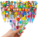 cZWZ 20Pcs Mini Multicolor Pens 4-in-1 Cute Ballpoint Pens for Kids Birthday Party Favors Gifts Teacher Supplies