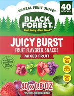 Black Forest Juicy Burst Fruit Flavored Snacks, Mixed Fruit Flavors, 0.8 oz 70 count