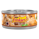 purina friskies wet cat food extra gravy pate with chicken in savory, 5.5 oz cans, pack of 24