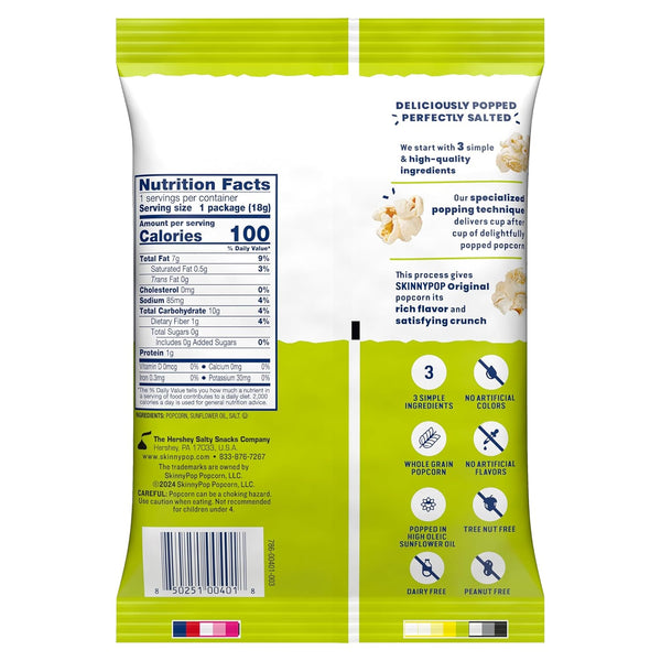 Original Whole Grain Popcorn in 0.65oz Bags, 30-count Pack