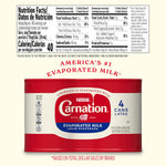 Nestlé Carnation Evaporated Milk Canned with Vitamin D, 4 Pack, 12 fl oz