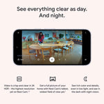 Google Nest Cam Indoor (Wired, 3rd Gen) - Security Camera with 2K Video and Gemini, Night Vision, 2-Way Audio, Works with Google Home - 2025 Model - Hazel