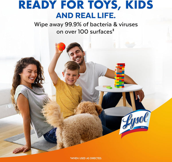 LYSOL Disinfecting Wipes, All Purpose Cleaner, Multi-Surface Antibacterial Cleaning Wipes, Household Cleaning Supplies, Dorm Essentials, Lavender + Mango Scents, 80 ct. (4 Pack)