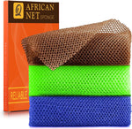 ujfqbh 3 pieces african bath sponge pink yellow purple exfoliating shower body scrubber