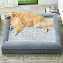 Wnpethome xl extra large dog bed, washable dog couch with removable waterproof cover, orthopedic pet sofa bed with bolster sides for sleeping