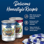 blue buffalo blue's stew grain-free wet dog food, hearty beef and country chicken variety pack, 12.5-oz cans, 6 count