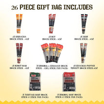 Jerky.com 26pc Meat Sticks Variety Pack, Gluten Free & Keto, 9 Different Flavors