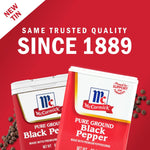 McCormick Pure Ground Black Pepper, 3oz, Non GMO, Hand-harvested, Sharp Earthy Flavor