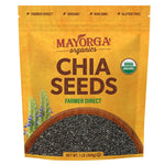 Mayorga Organic Raw Chia Seeds, 3lb Resealable Bag | Superfood w/Plant-Based Omega 3 & Vegan Protein | USDA Certified, Gluten-Free, Non-GMO, Direct Trade, Kosher | Add to Breakfast, Oats & More