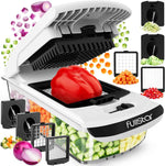 Fullstar 4-in-1 Vegetable Chopper, Spiralizer, Food Chopper with Container, Fruit Slicer, Kitchen Gadgets & Accessories, Home Essentials, White