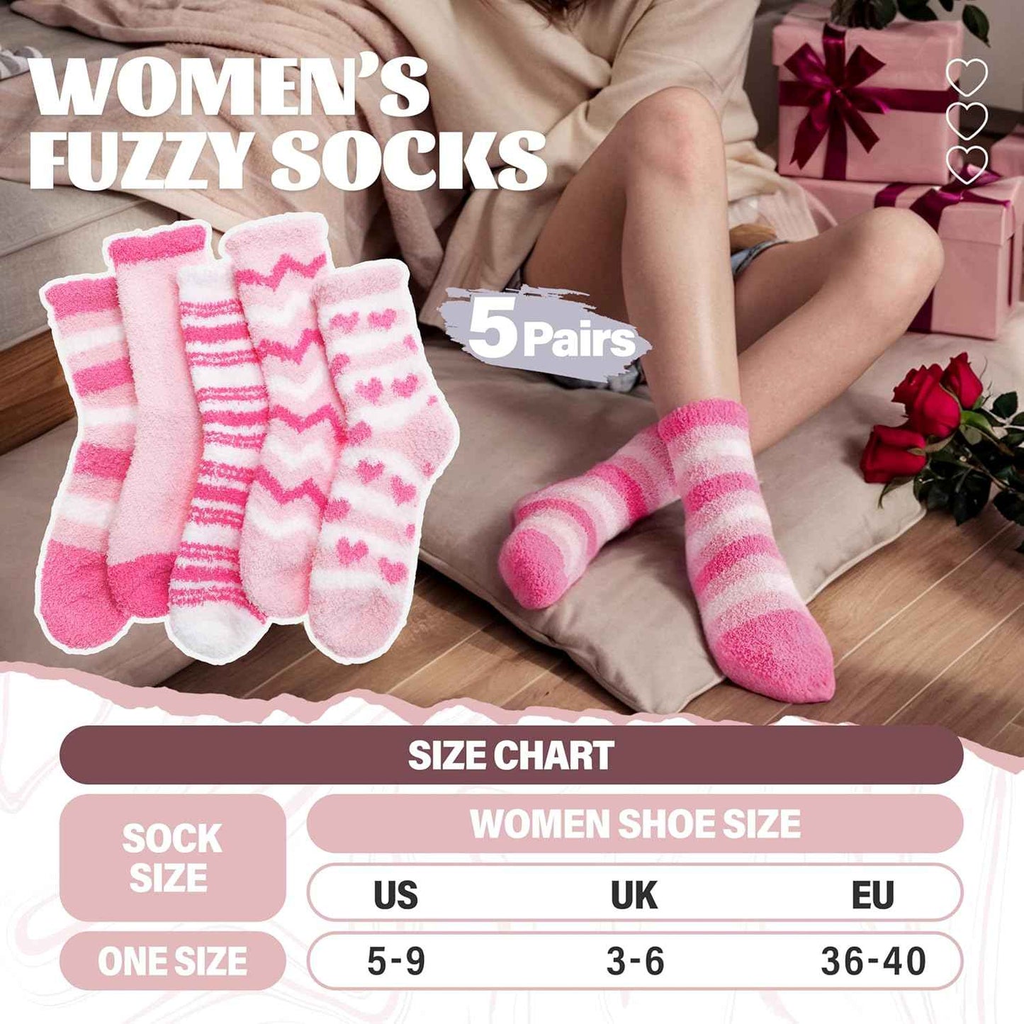 Anlisim Fuzzy Socks for Women, Soft Comfy Cozy Fluffy Thick Winter Warm Fleece Slipper Socks