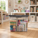 HOMZ 2-Pack Secure Latch Storage Bins with Clear Plastic Containers