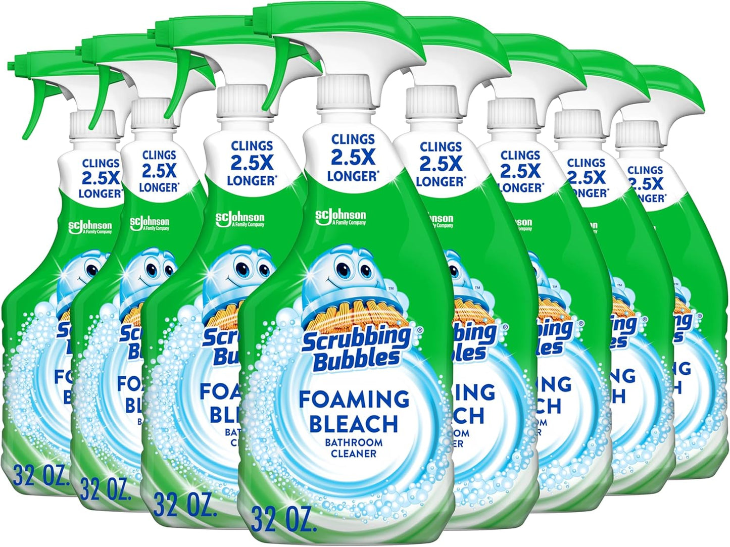 Scrubbing Bubbles Foaming Bleach Bathroom and Shower Cleaner Disinfectant Spray, Helps Erase Mold & Mildew, 32oz