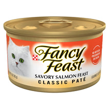 purrina fancy feast salmon feast classic grain free wet cat food pate 3 oz cans pack of 24