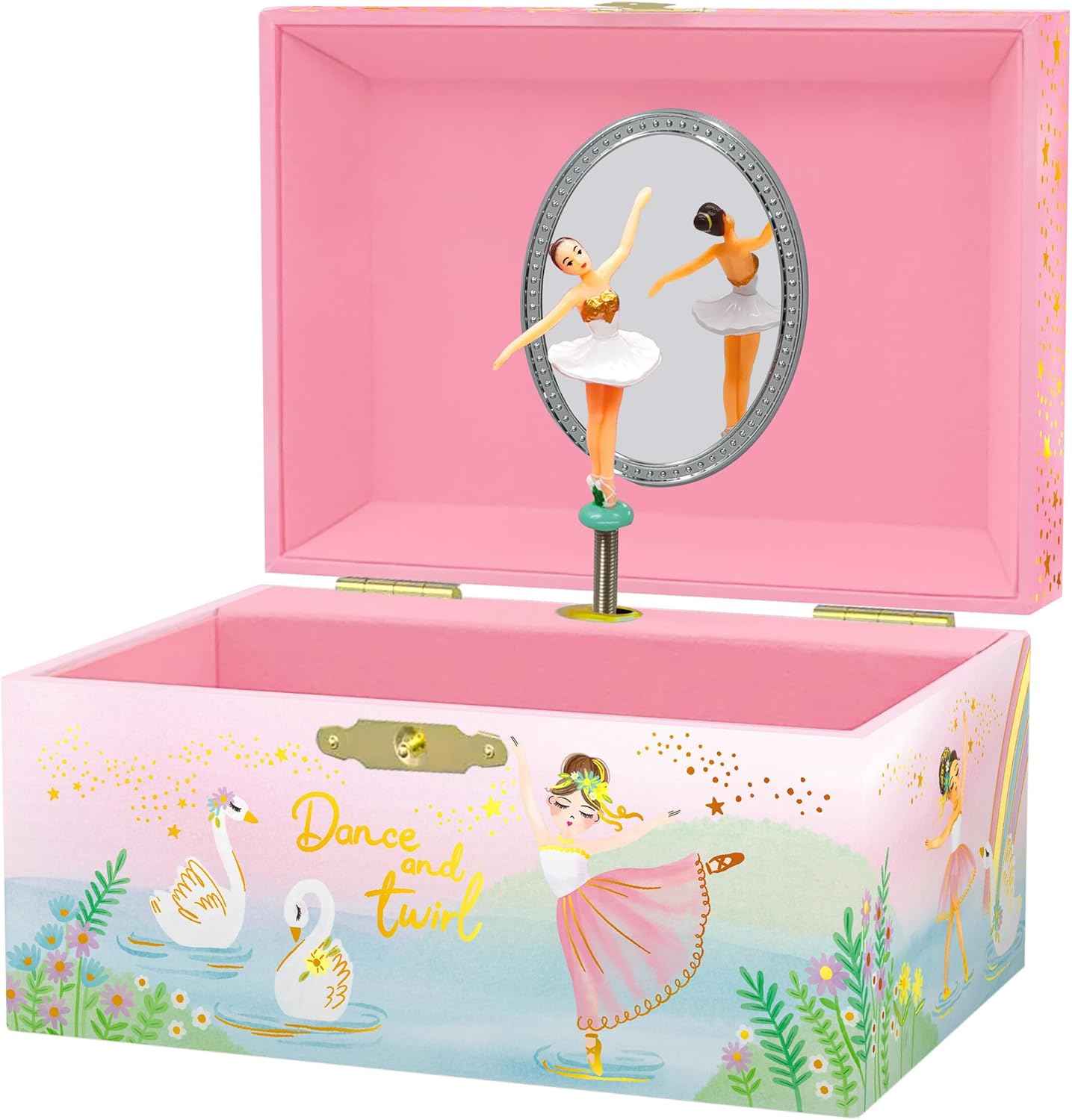 Giggle & Honey Musical Jewelry Box for Girls - Kids Jewelry Box, Unicorn Toys for Girls 4-6, Unicorn Gifts, 6 x 4.7 x 3.5 in
