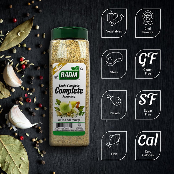 Badia 28oz Complete Seasoning - All-Purpose Spice Blend with Garlic, Onion, Herbs & Spices