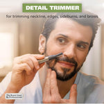 wahl micro groomsman battery personal trimmer for hygienic grooming with rinseable interchangeable heads
