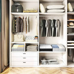 Large Fabric Trapezoid Storage Bins for Closet Organizer System 6 Pack