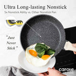 CAROTE 8-Inch Classic Granite Nonstick Frying Pan Skillet, PFOA Free, Induction Compatible