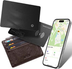 AirTag Card Wallet Tracker Set of 4 - Apple Find My (iOS Only) - 2025 Ultra-Slim 1.8mm Smart Finder, IP67 Locator for Men's Wallets & Luggage Black