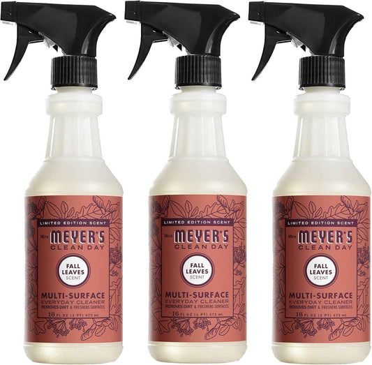 Mrs. MEYER'S CLEAN DAY Multi-Surface Everyday Cleaner, Fall Leaves Scent, 16 fl oz (Pack of 3)