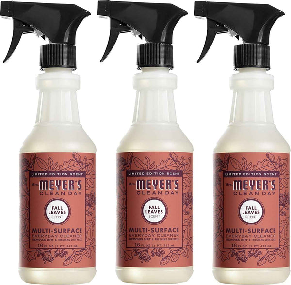 Mrs. Meyer's Multi-Surface Cleaner, Fall Leaves Scent, Pack of 3, 16 fl oz
