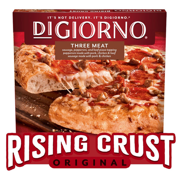 Digiorno Frozen Pizza, Rising Crust, Three Meat Pizza, Family Dinner
