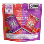 Nature's Garden Probiotic Yoggies multi-pack, 21oz, strawberry and mixed berry flavors, 0.7oz each, high fiber, real fruit pieces, no artificial ingredients