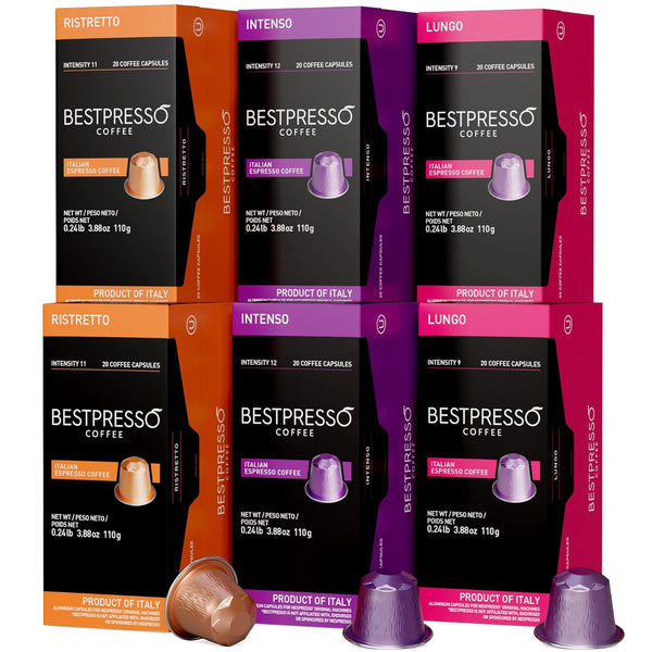 Bestpresso Coffee Pods for Nespresso Original Machine Variety Pack