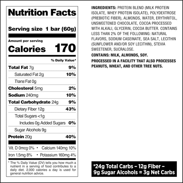 Quest Nutrition Double Chocolate Chunk Protein Bars, 20g Protein, 4g Net Carb, Gluten Free, Keto Friendly, 4 Count