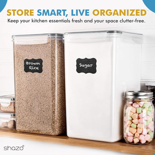 Extra Large Bulk Food Storage Containers with Airtight Lids for Kitchen and Pantry Organization