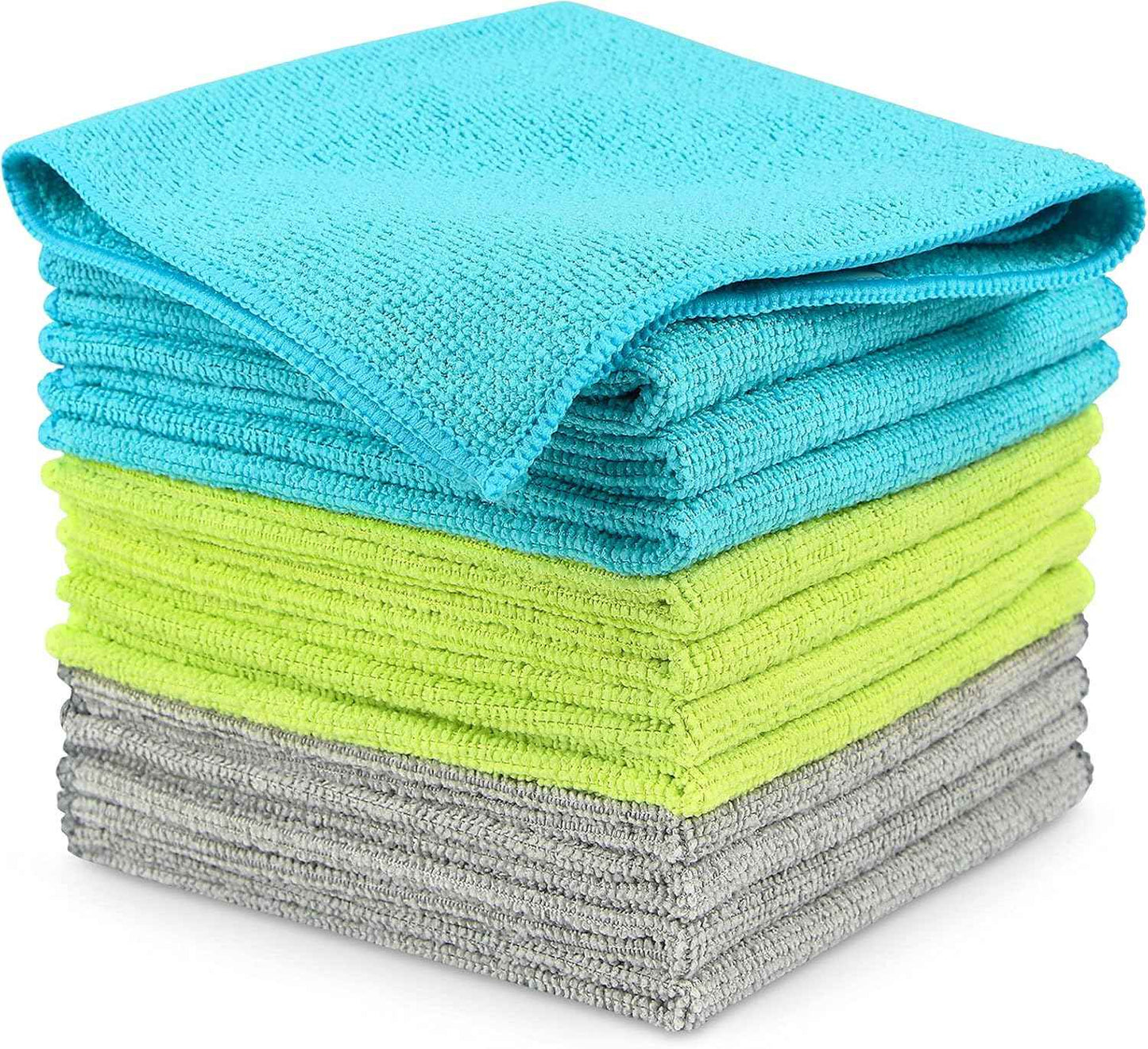 AIDEA Microfiber Cleaning Cloth-50PK, Soft Microfiber Towels for Cars, Absorbent Cleaning Rags, Lint-Free Streak-Free Wash Cloths for House, Kitchen, Window(12in.x12in)