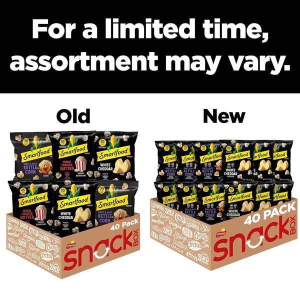 Smartfood Popcorn Variety Pack 0.5 Ounce 40 Count