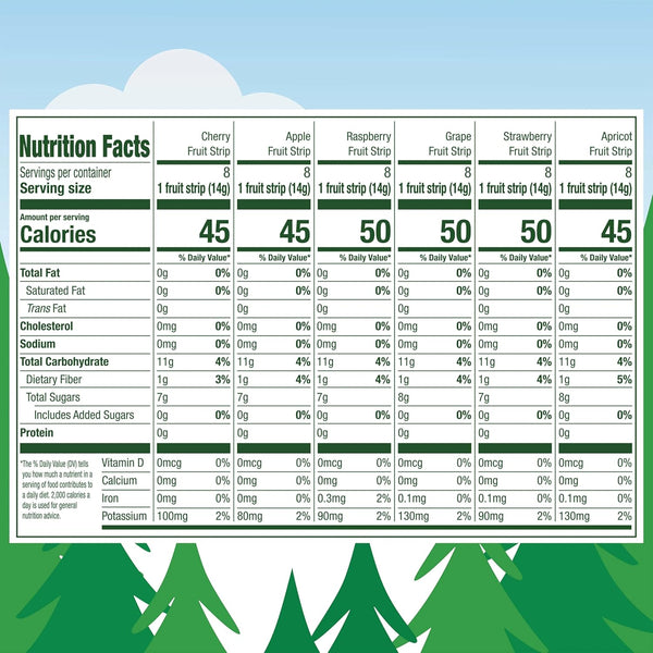 Black Forest Stretch Island Fruit Strips, Zero Grams Added Sugar Non-GMO, 48-count