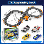 slot car race track set, 2 high-speed cars, battery or electric, dual racing game, lap counter, toys for kids